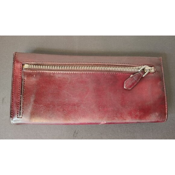 Vintage Prada Leather Wallet, Magenta Purple, Bow, Snap Close Italy READ - Picture 3 of 11